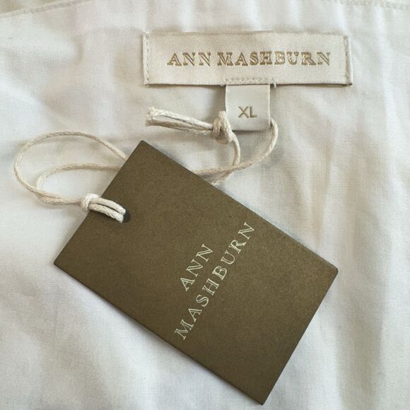 Ann Mashburn Embroidered Tiered Midi Dress XL White Yellow Cottage Tea Party NWT - Picture 8 of 12